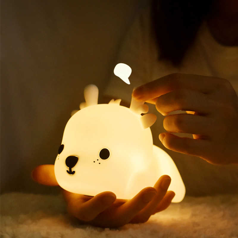 어린이 밤 빛 귀여운 LED 친애하는 램프 룸 장식 Luminaria 충전식 타이머 침실 머리맡 램프 아기 새해 선물